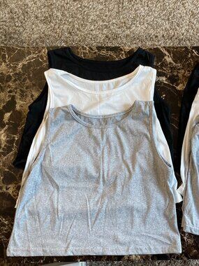 Women's White Gray Black Two Piece Pajama Sleepwear Nighttime Casual Sets